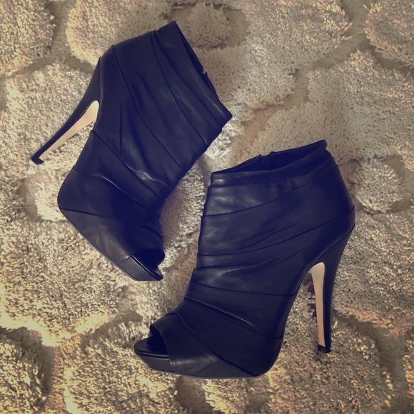 Platform Open Toe Booties - Picture 1 of 6